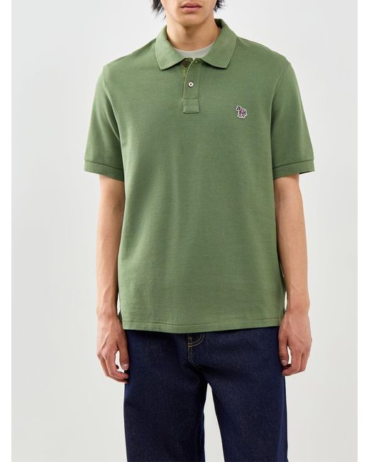 Paul Smith Green Zebra Polo Top for men