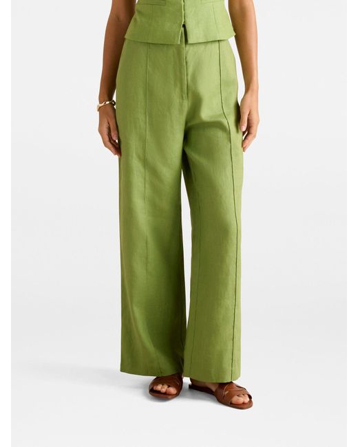 Forever New Green Posey Wide Leg Pants