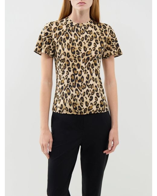 Marella White Matassa Spotted T-Shirt Camel