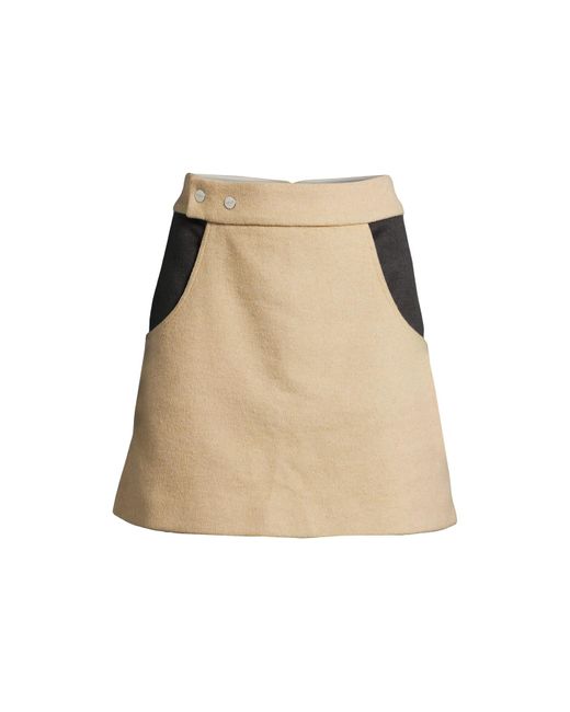 CANNARI CONCEPT Natural Women's Mini Skirt With Snaps