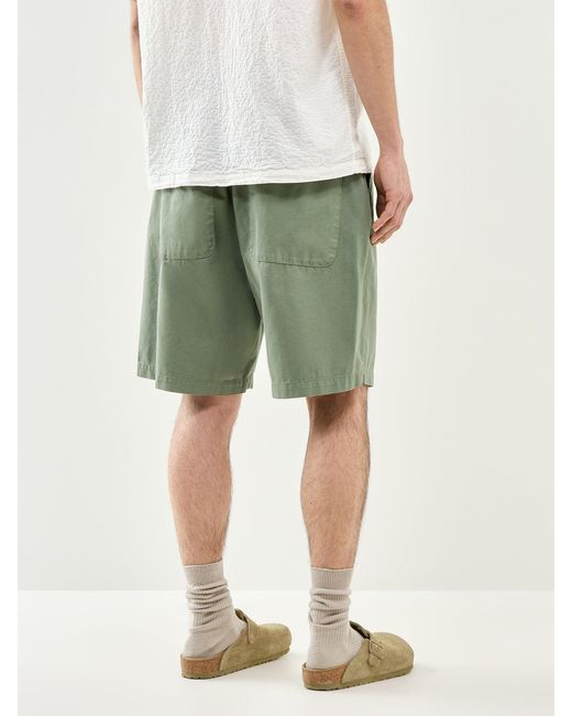 Universal Works Green Simple Shorts for men