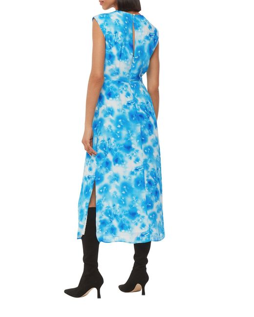 Whistles Blue Women's Sprayed Flowers Daina Dress