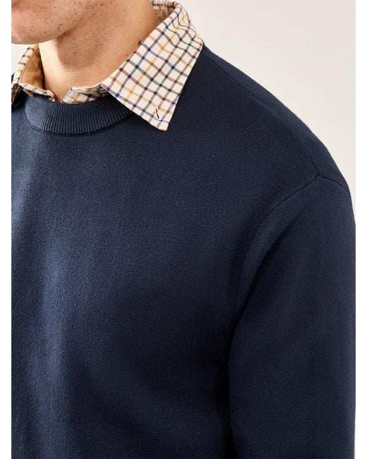 SELECTED Blue Teller Relaxed Crew Neck Sweatshirt for men