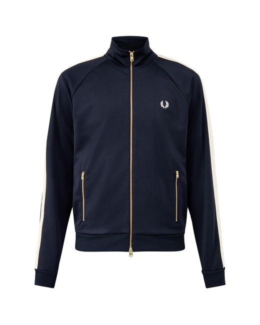 Fred Perry Blue Cable Taped Track Jacket for men