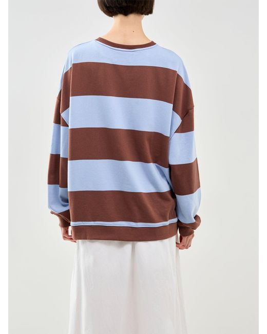 Free People Multicolor Classic Stripe Crew Sweatshirt