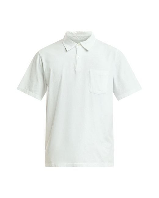 Hartford White Men's Slub Jersey Polo T-shirt for men