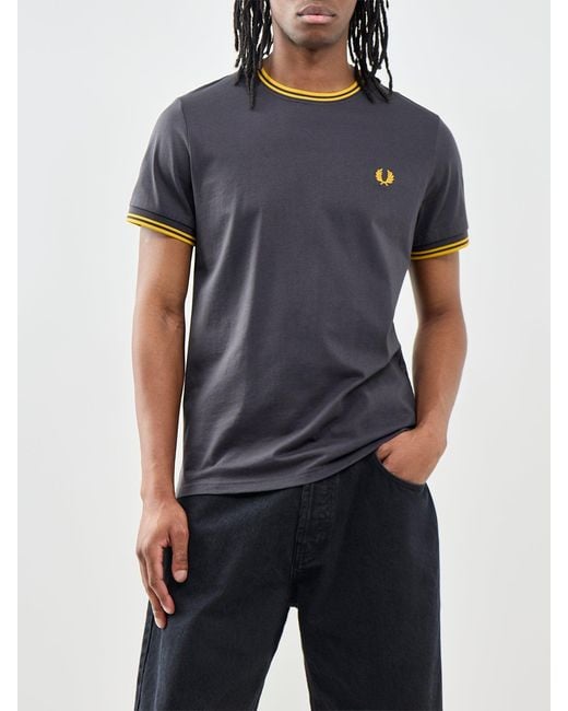 Fred Perry Black Twin Tipped T-Shirt for men