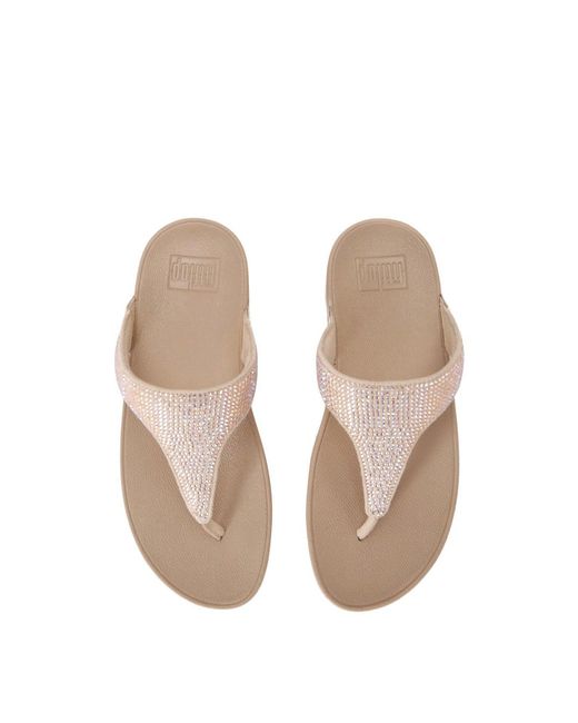 Fitflop White Lulu Crystal Sandals