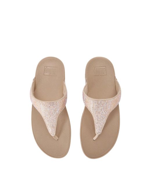 Fitflop White Lulu Crystal Sandals