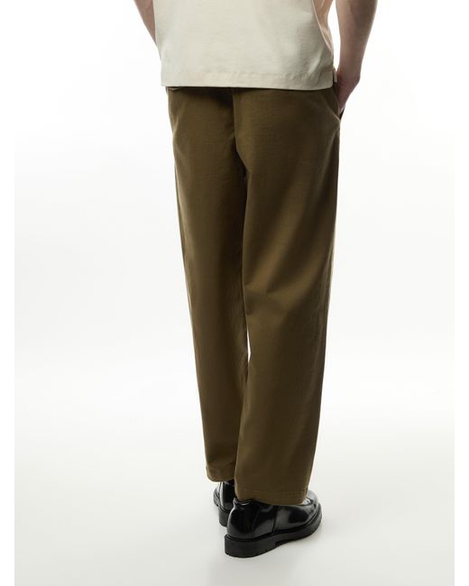 Barbour Green Washed Stretch Twill Relaxed Fit Trousers for men