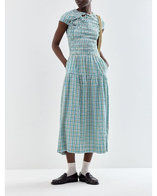 Damson Madder Blue Ebba Midi Dress