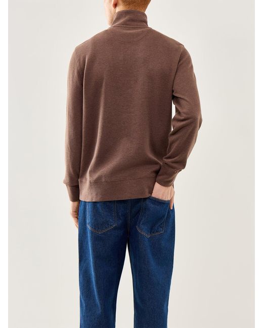 Gant Brown Light Sacker Half Zip for men