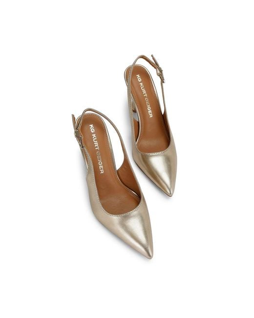 KG by Kurt Geiger White Adina Slingback Heel