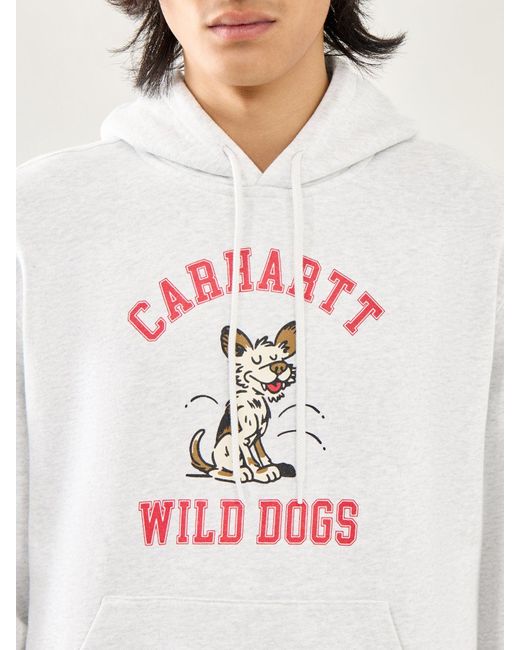 Carhartt White Wild Dog Hooded Sweat for men