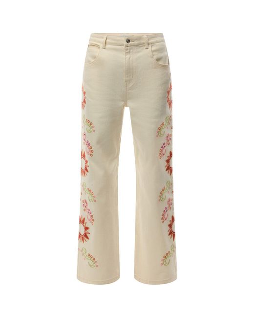 Never Fully Dressed Natural Scallop Jeans