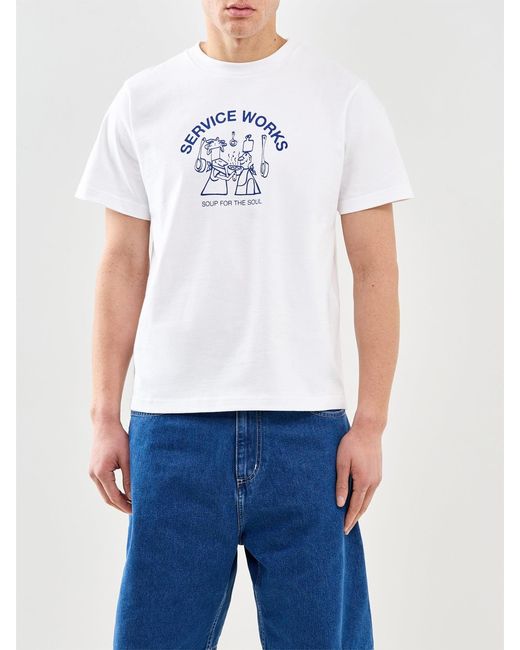 Service Works White Soup For The Soul T-Shirt for men