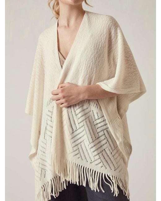 James Lakeland White Textured Knit Kaftan