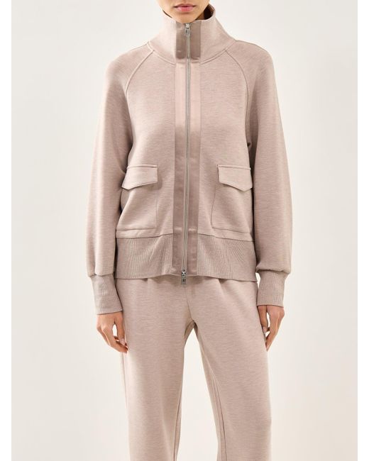 Varley Pink Roxbury Zip Through
