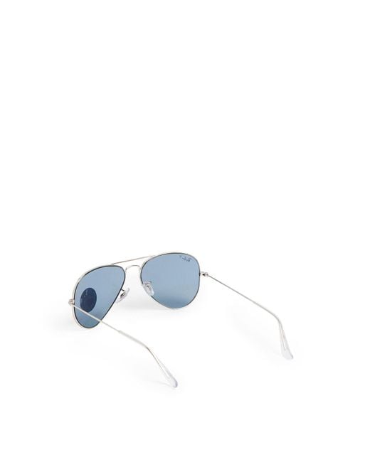 Ray-Ban Blue Women's Rb3025 Aviator Polarised Large Metal Sunglasses