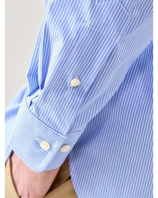 Polo Ralph Lauren Blue Custom Fit Multi Stripe Dress Shirt Sky for men