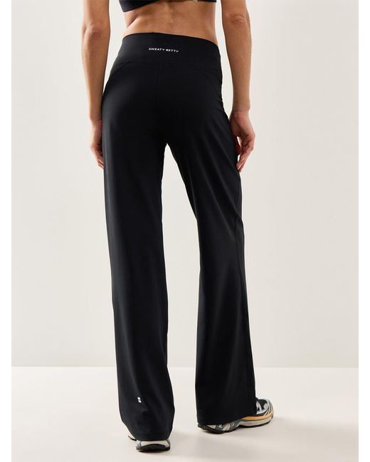 Sweaty Betty Black All Day 32 Wide Leg Trouser Jeans