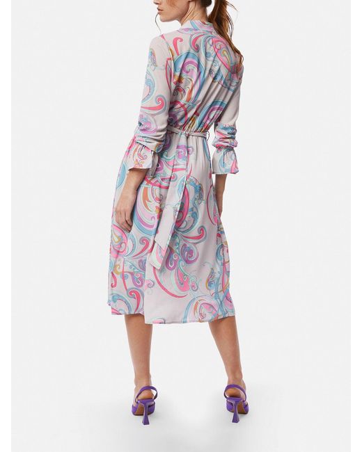 James Lakeland White Printed Midi Dress