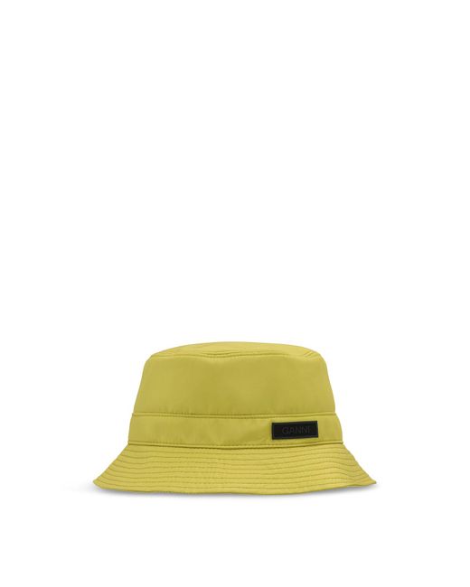 Ganni Yellow Women's Recycled Tech Bucket Hat