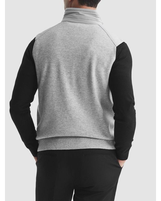 Reiss Gray William Quilted Gilet for men