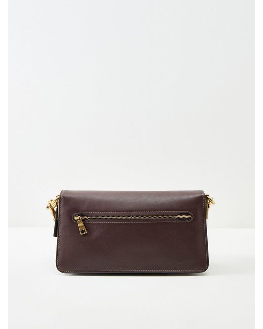 COACH Blue Tabby 26 Soft Grain Shoulder Bag Maple