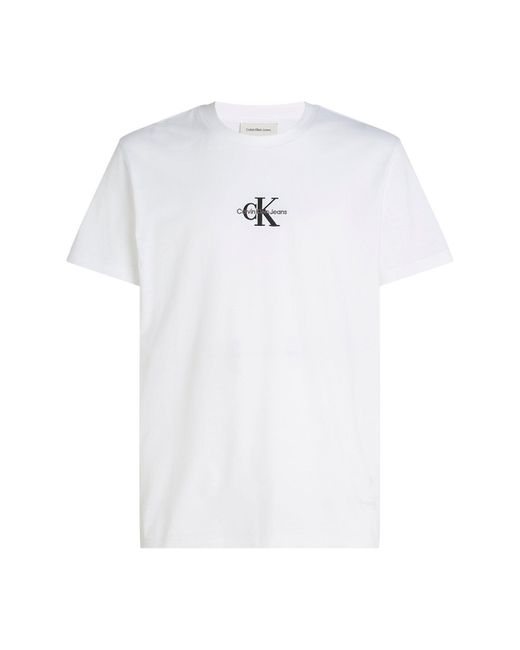 Calvin Klein White Monogram T-Shirt for men