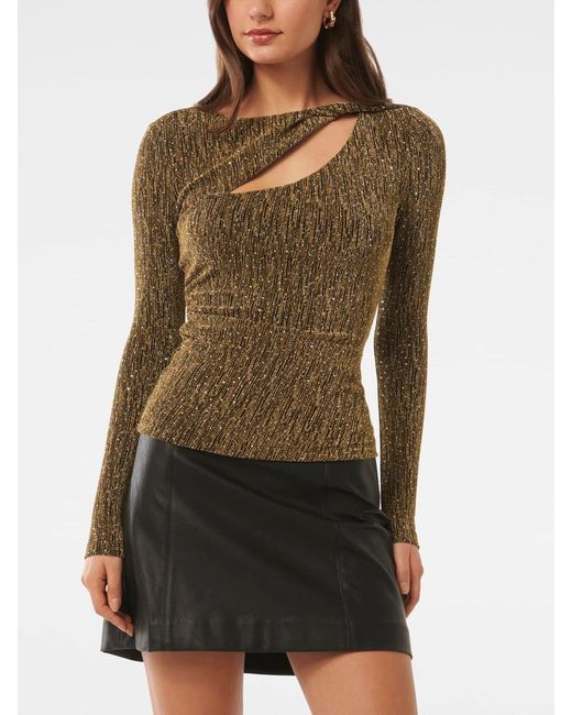 Forever New Green Women's Gia Twist Detail Top