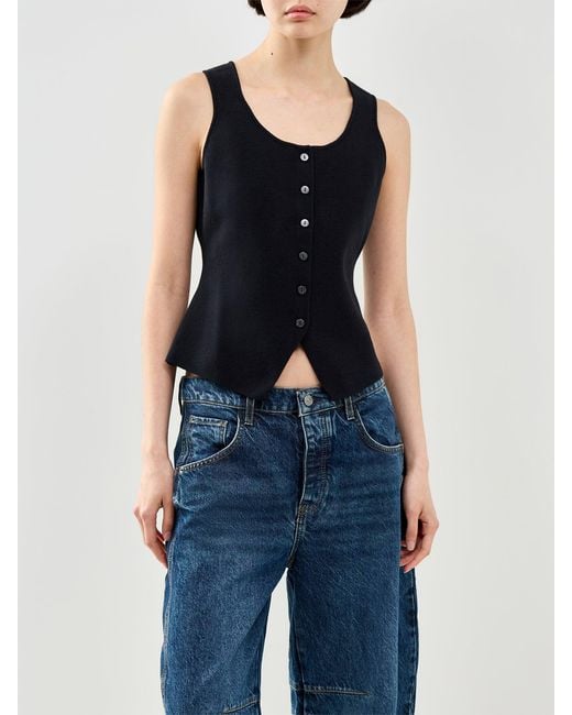Nobody's Child Black Scoop Neck Waistcoat