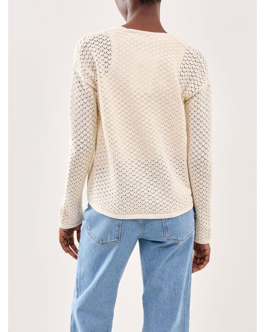 SELECTED Natural Ivy Structure Knit Cardigan