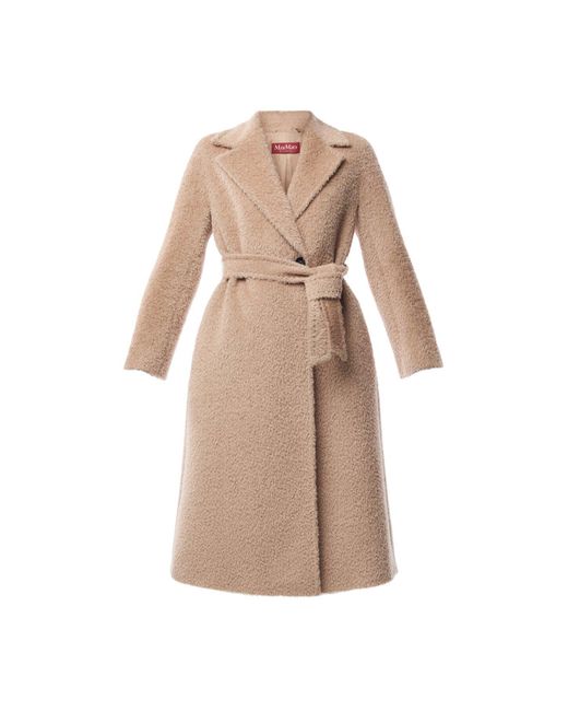 Max Mara Natural Women's Wool Robe Coat