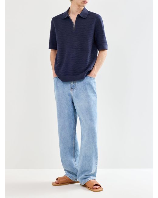 Only & Sons Blue Menu Structure Polo Shirt for men