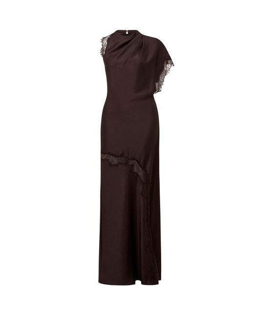 Forever New Purple Kody Lace Asymmetric Dress