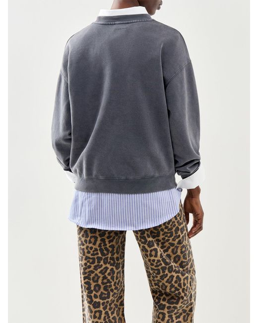 Anine Bing Blue Spencer Eagle Sweatshirt