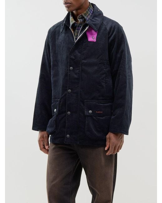 Barbour Blue Barbour X Paul Smith Cord Beaufort Jacket for men