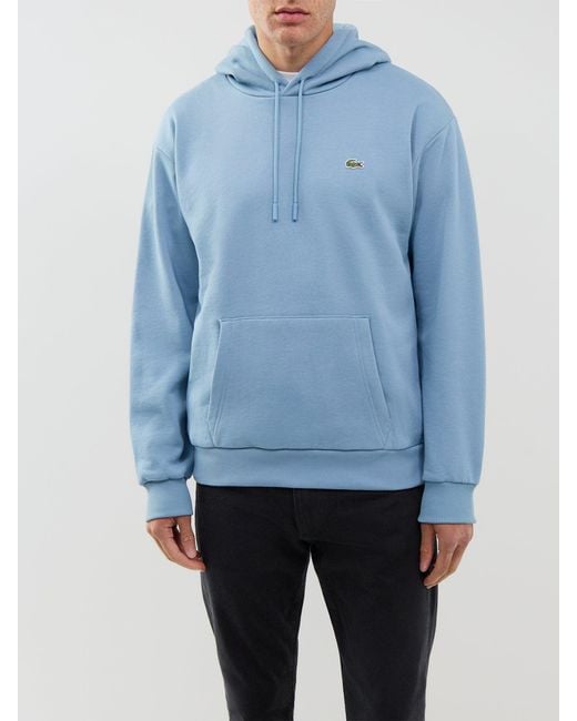 Lacoste Blue Classic Blend Overhead Hoodie for men