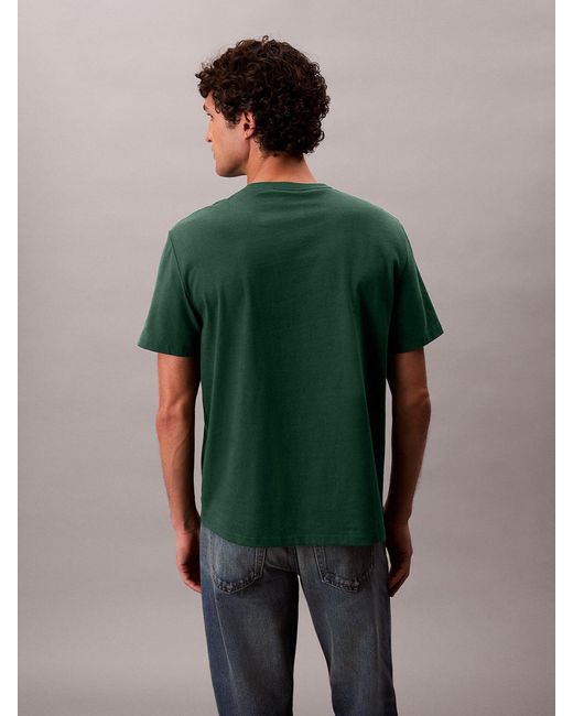 Calvin Klein Embroidered Monogram Logo Relaxed T-Shirt for men