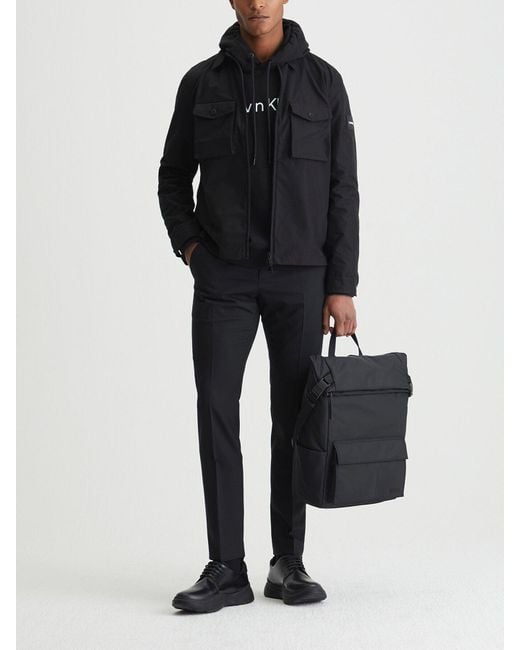Calvin Klein Black Zip Up Shirt Jacket for men
