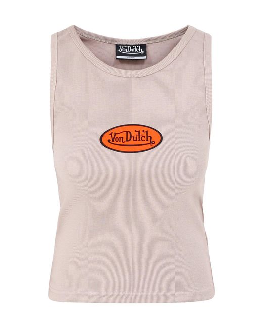 Von Dutch Green Rib Vest Top
