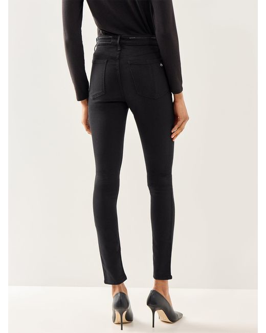 Rag & Bone Black Skinny High-rise Stretch-denim Jeans