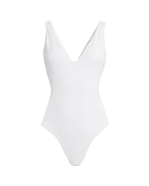 Seafolly White Deep V Neck Bodysuit