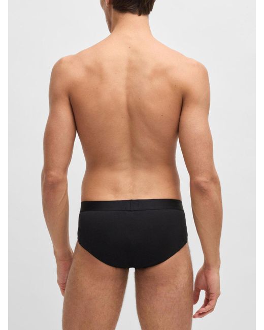Boss Black Three-Pack Of Stretch- Briefs With Logo for men