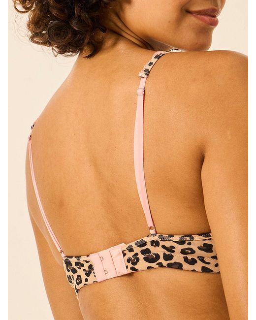 Stripe & Stare Natural Lace Plunge Bra