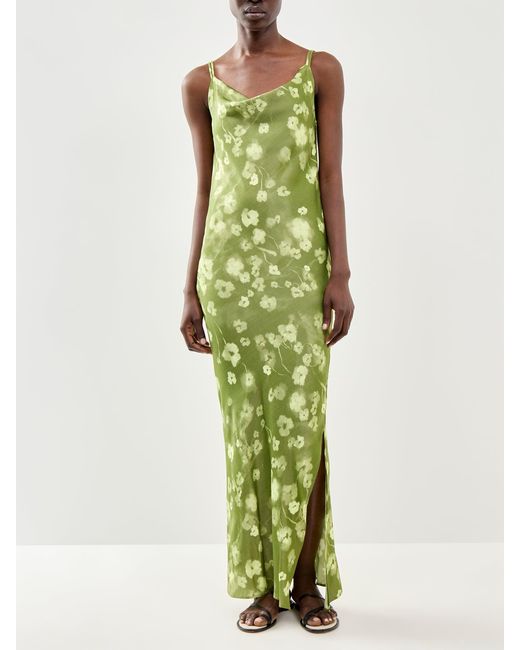 SELECTED Green Fiona Slim Ankle Strap Dress
