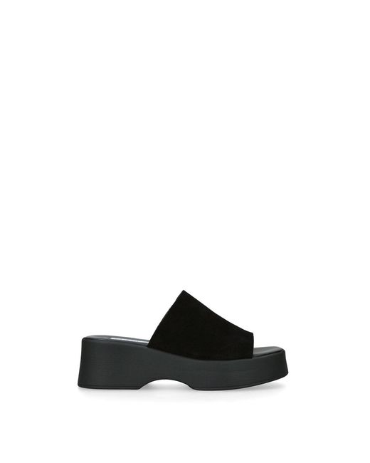 Steve Madden Black Slinky Platform Sandals