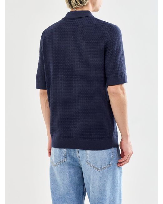 Only & Sons Blue Menu Structure Polo Shirt for men