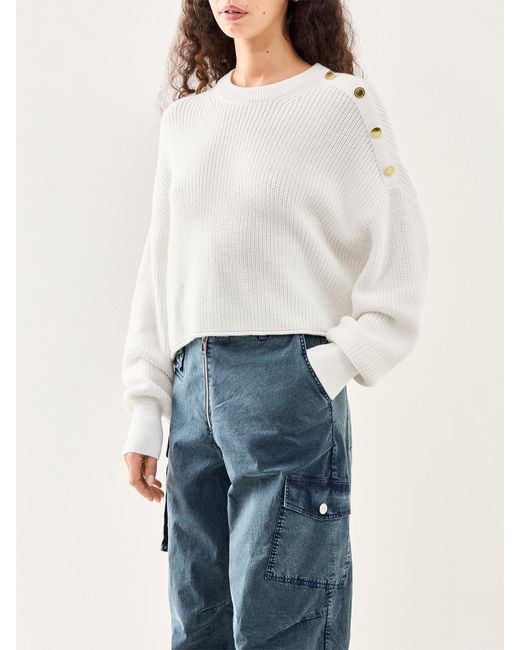Barbour White Alexis Knitted Jumper